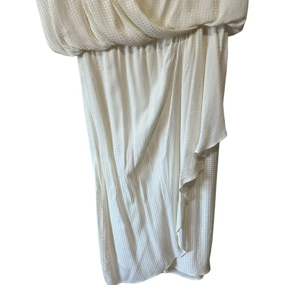 DVF Diane Von Furstenberg Vintage Cream White Faux Wrap Dress - Picture 4 of 7
